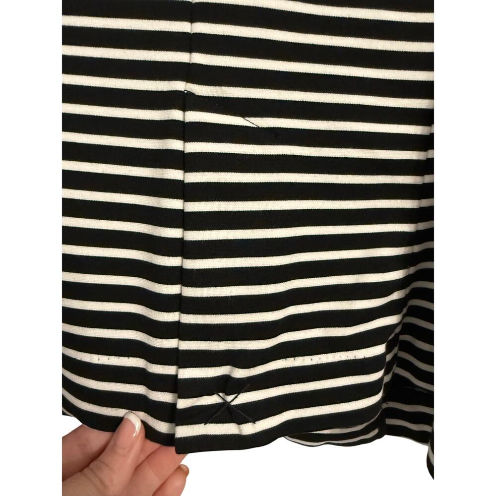 Philosophy Women's XS Chic Black White Striped Soft Stretch Blazer Office Comfy - Picture 5 of 8